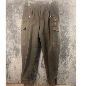 True Vintage x 1961 Swiss Wool Military Cargo Trousers C48 Gray